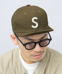 Besiquenti(ベーシックエンチ)/スプリングロゴ コットン ショートキャップ ロゴ ショートバイザー アンパイアキャップ ボールキャップ 帽子 メンズ カジュアル シンプル ワンポイント/ブラウン