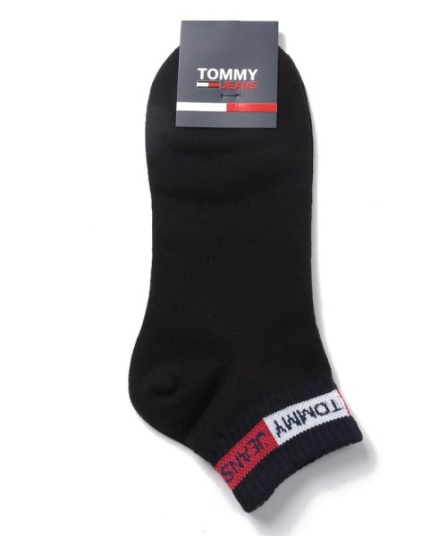 TOMMY JEANS(トミージーンズ)/TJ FLAG LOGO SOCKS/ブラック