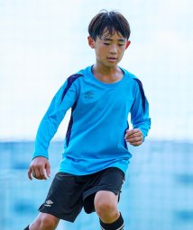 umbro(アンブロ)/ジュニア用 フィールテック長袖プラクティスシャツ｜プラシャツ｜吸汗・ストレッチ【アウトレット】/アイスブルー