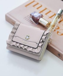 & chouette(アンドシュエット)/※ついに入荷※《推し事》フリルビジュー三つ折り財布/ラベンダー