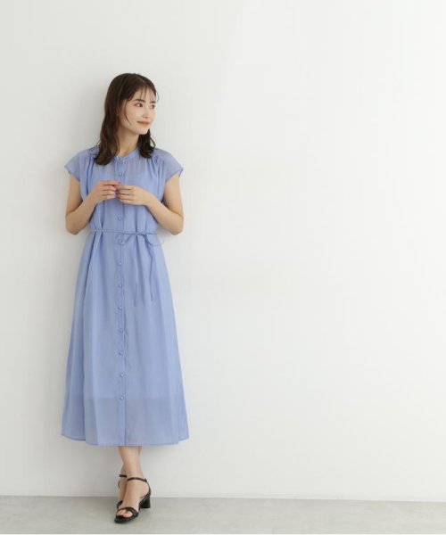 セール くるみ釦シアーギャザーワンピース ナチュラルビューティーベーシック Natural Beauty Basic Magaseek