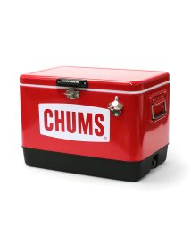 CHUMS(チャムス)/【日本正規品】チャムス クーラーボックス CHUMS チャムススチールクーラーボックス54L 大容量 栓抜き付き アウトドア キャンプ CH62－1802/レッド