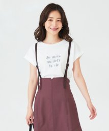 any SiS L(エニスィス（大きいサイズ）)/シアーチュール Tシャツ/オフホワイト