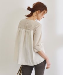 NIJYUSANKU(23区)/【WEB限定カラー有】コットンポンチジャージー バックデザイン カットソー/ベージュ系