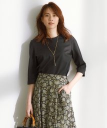 NIJYUSANKU（SMALL SIZE）(23区（小さいサイズ）)/【WEB限定カラー有】コットンポンチジャージー バックデザイン カットソー/ブラック系