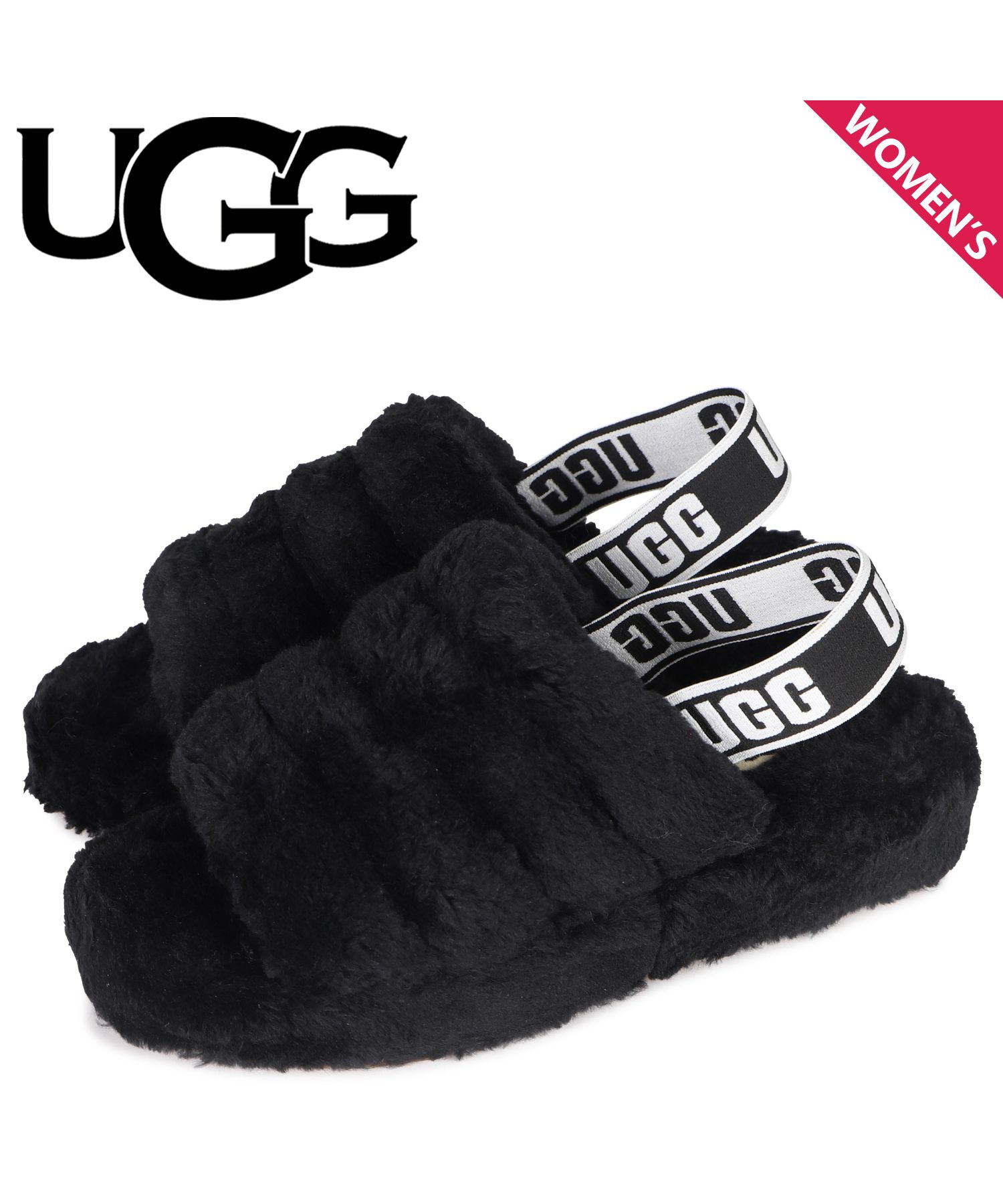 【セール】UGG アグ サンダル ストラップサンダル フラッフ イヤー