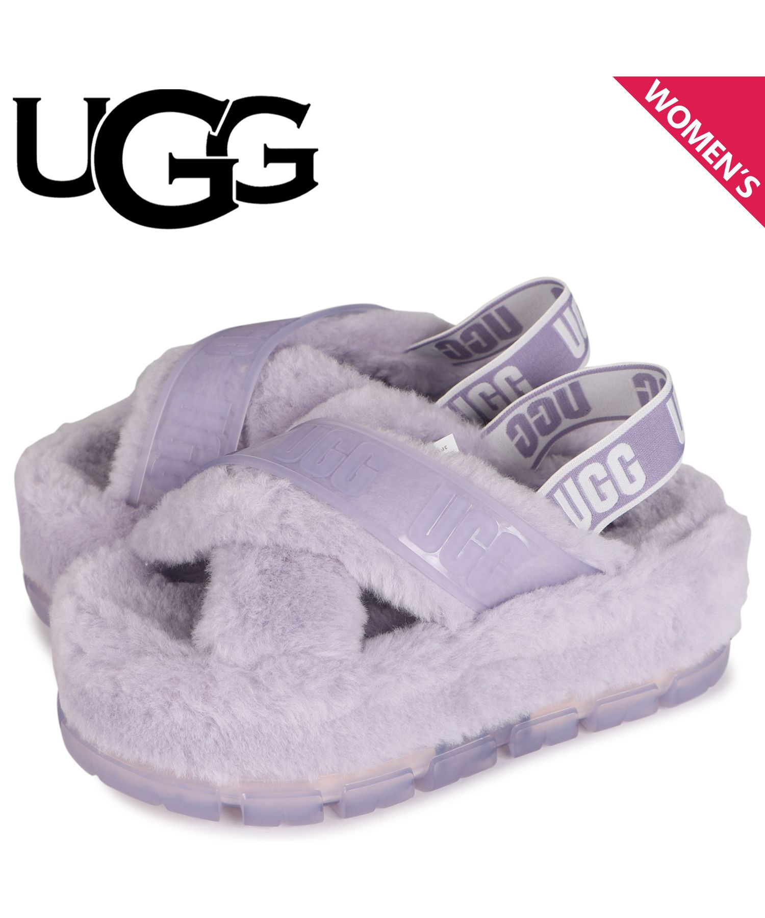 UGG サンダル ファー 厚底 - サンダル