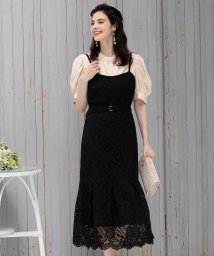 DRESS+(ドレス プラス)/ブラウス ジャンパースカート セット 結婚式 ドレス マーメイド/ブラック