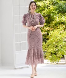 DRESS+(ドレス プラス)/ブラウス ジャンパースカート セット 結婚式 ドレス マーメイド/ラベンダー