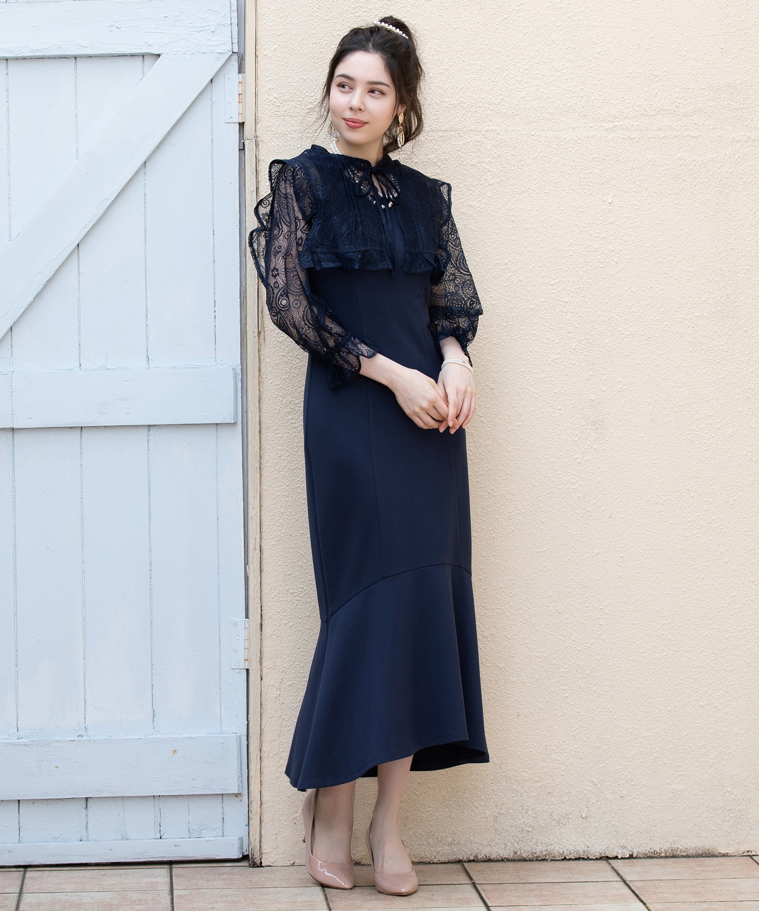 レース グレイッシュブルー ボレロ ドレスプラス セット ノースリーブ マーメイド ワンピース Dress Www Esyav Com レース グレイッシュブルー ボレロ ドレスプラス セット ノースリーブ マーメイド ワンピース Dress Www Esyav Com