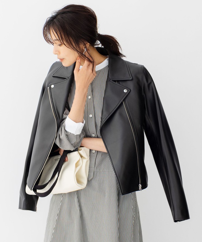 23区 ダブル ライダース ジャケット サイズ44 大きいサイズ ラージ