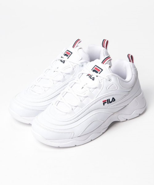 FILA（Shoes）(フィラ（シューズ）)/FILA Ray ST / フィラレイ ST ウィメンズ 厚底 スニーカー / ホワイト 22.5cm～28.0cm/ホワイト