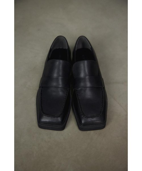 BLACK BY MOUSSY(ブラックバイマウジー)/square toe loafer/BLK