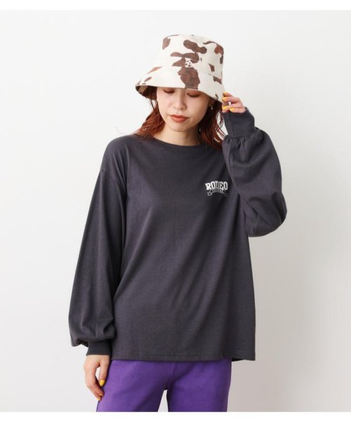 RODEO CROWNS WIDE BOWL(ロデオクラウンズワイドボウル)/Rodeo College L/S Tシャツ/C.GRY