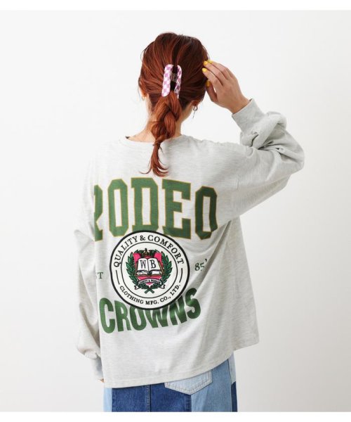 RODEO CROWNS WIDE BOWL(ロデオクラウンズワイドボウル)/Rodeo College L/S Tシャツ/L/T.GRY1