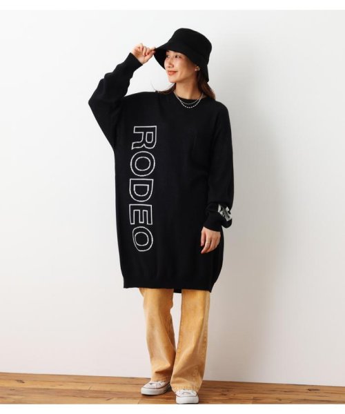 ロゴジャガードニットワンピース ロデオクラウンズワイドボウル Rodeo Crowns Wide Bowl Magaseek