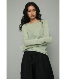 HeRIN.CYE(ヘリンドットサイ)/Crew neck mesh inner tops/L/GRN1