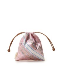 Samantha Thavasa Petit Choice(サマンサタバサプチチョイス)/スカーフデザインシリーズ 巾着ポーチ/ピンク