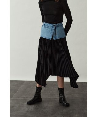 ELE STOLYOF/Combination Denim Pleated SK/504855031