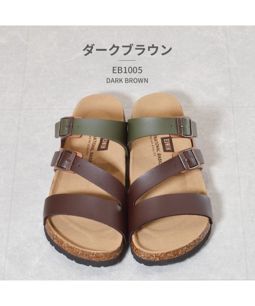 EDWIN(EDWIN)/EDWIN EB1005 SANDALS サンダル/ダークブラウン