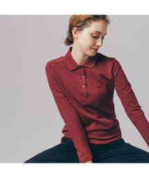 LACOSTE(ラコステ)/ストレッチポロシャツ（長袖）/ボルドー