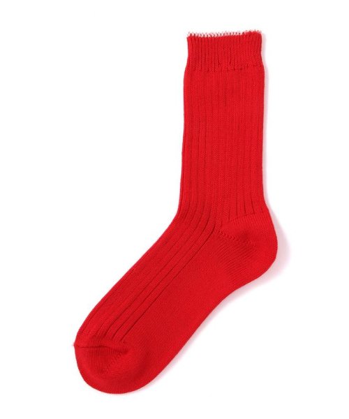 B'2nd(ビーセカンド)/MARCOMONDE（マルコモンド）military cotton ribbed socks Ladies/レッド