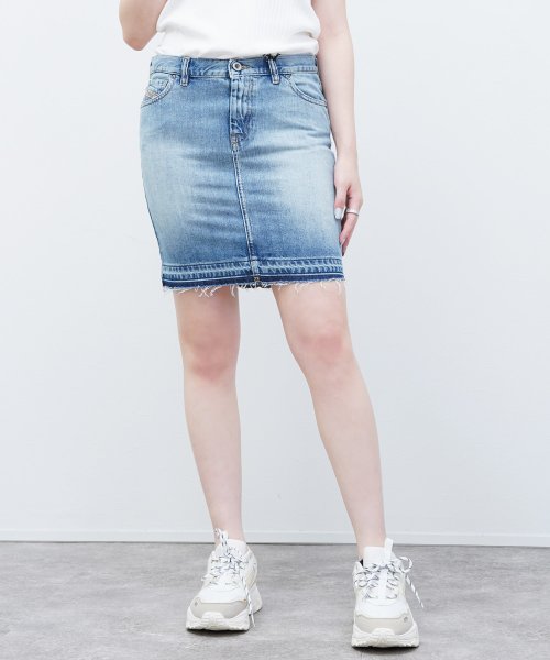 セール Diesel ディーゼル 裾カットオフ デニムスカート ディーゼル Diesel Magaseek