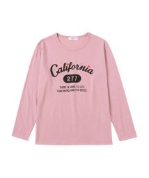 MAC HOUSE(kid's)(マックハウス（キッズ）)/T－GRAPHICS ティーグラフィックス カレッジプリントロングスリーブTシャツ EJ225－KG221/ピンク