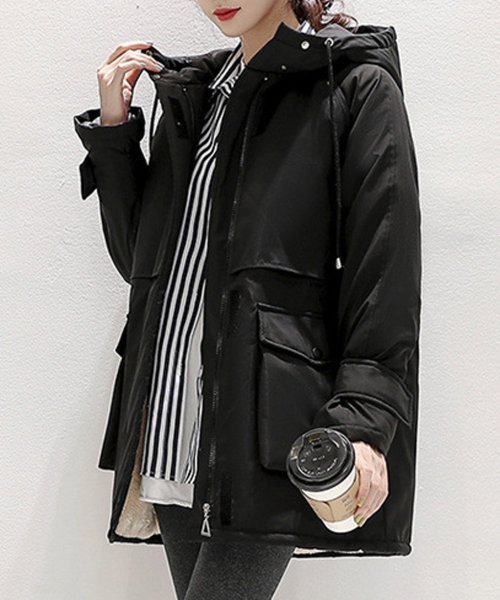 セール フード付きコート レディース コートジャケット フード付き ポケット 秋冬 防寒 カジュアル おしゃれ かわいい アミュレット Amulet Magaseek