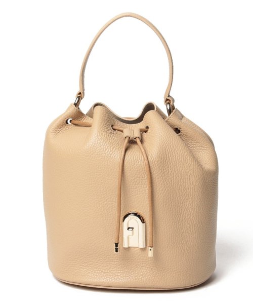 FURLA(フルラ)/【FURLA】フルラ FURLA BAIA SLEEK 2WAY レディース ショルダーバッグ バケットバッグ 巾着 ベージュ/BEIGE