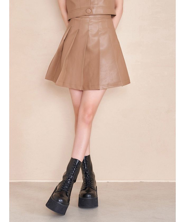 人気ブレゼント! Darich︎♥︎レザープリーツミニスカート ilam.org