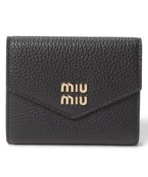 MIUMIU(ミュウミュウ)/【MIUMIU】ミュウミュウ コンパクト財布 三つ折り MIUMIU 5MH0402DT7/NERO
