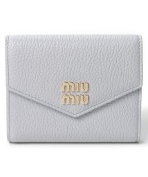 MIUMIU(ミュウミュウ)/【MIUMIU】ミュウミュウ コンパクト財布 三つ折り MIUMIU 5MH0402DT7/グレー