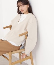 NATURAL BEAUTY BASIC(ナチュラルビューティーベーシック)/カルゼダンボールプルオーバー/ベージュ