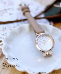 nattito(ナティート)/【メーカー直営店】腕時計 レディース リュバン リボン ストーン 可愛い フィールドワーク ASS152/ブラウン
