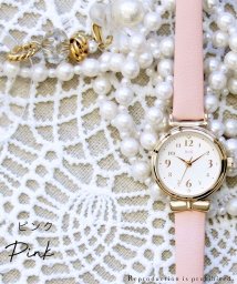 nattito(ナティート)/【メーカー直営店】腕時計 レディース リュバン リボン ストーン 可愛い フィールドワーク ASS152/ピンク