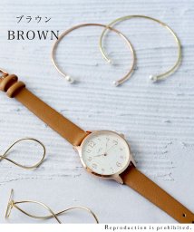 nattito(ナティート)/【メーカー直営店】腕時計 レディース リュース 薄くて 軽い 見やすい シンプル スリム フィールドワーク ASS156/ブラウン