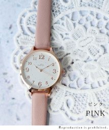 nattito(ナティート)/【メーカー直営店】腕時計 レディース リュース 薄くて 軽い 見やすい シンプル スリム フィールドワーク ASS156/ピンク
