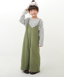 devirock(デビロック)/キャミサロペット 子供服 キッズ 女の子 オールインワン サロペット /カーキ