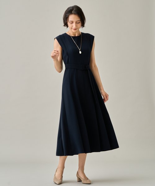 ストレッチクロスベルト付 ワンピース アナイ Anayi Magaseek ストレッチクロスベルト付 ワンピース アナイ Anayi Magaseek