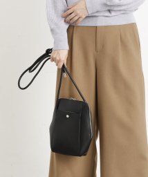 MK MICHEL KLEIN BAG(エムケーミッシェルクランバッグ)/フェイクレザーミニショルダーバッグ/ブラック