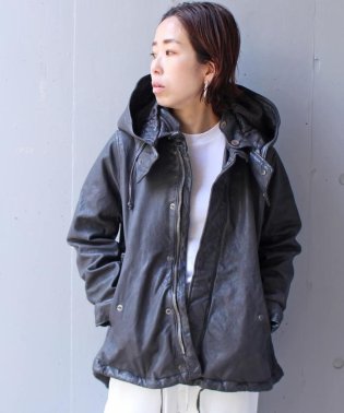 B'2nd/NCB neat caprice brand(エヌシービーニートカプリスブランド)   レザーフードジャケット WOMEN'S/504866657