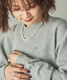 coen(coen)/【WEB限定】定番のUSAコットン使用。チビ刺繍裏毛スウェット/MDGRAY