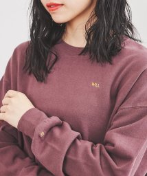 coen(coen)/【WEB限定】定番のUSAコットン使用。チビ刺繍裏毛スウェット/MDBROWN