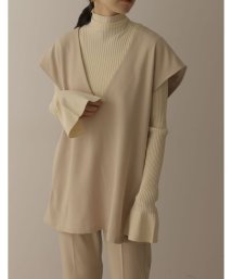 Re:EDIT/[2022A/W COLLECTION][低身長サイズ有]ストレッチツイルVネックベスト/504868049