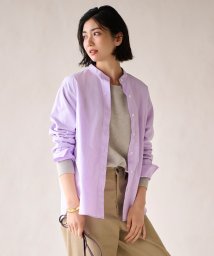 NIJYUSANKU（LARGE SIZE）(２３区（大きいサイズ）)/【CLASSY.1月号掲載】CANCLINI バンドカラー シャツ/ラベンダー