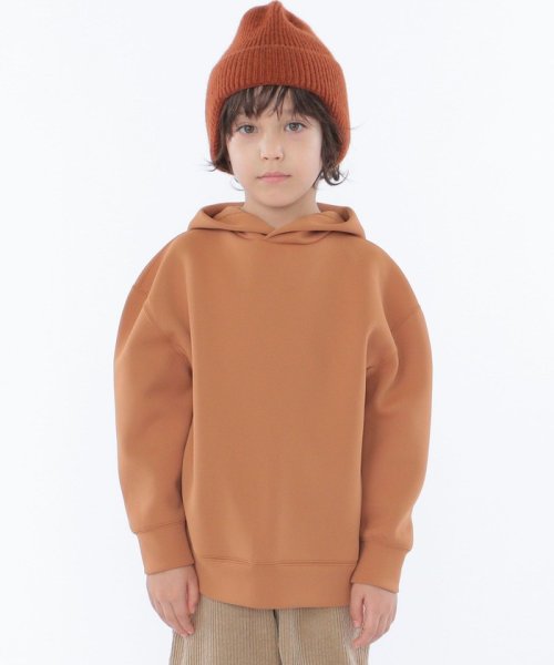 SHIPS KIDS(シップスキッズ)/SHIPS KIDS:100～130cm / ＜多機能＞バルキー ポンチ フード パーカー/オレンジ