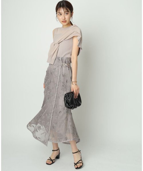 メッシュ刺繍スカート(10023465N) | リランドチュール(Rirandture  