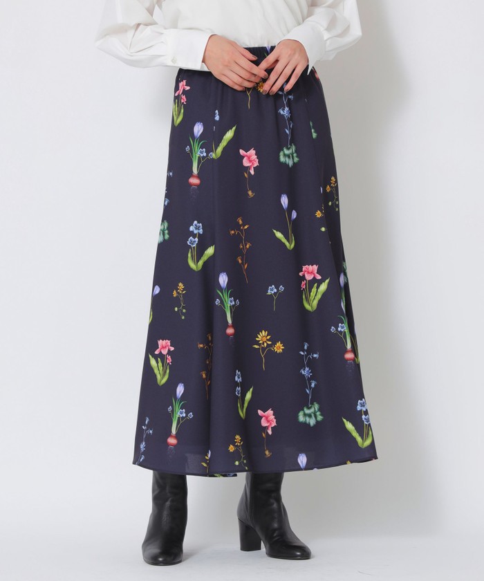 しているた フラワープリントスカート S Essentials エス エッセンシャルズ スカート スカートその他 ネイビー Rakuten Fashion Sanyo Select されている Shineray Com Br