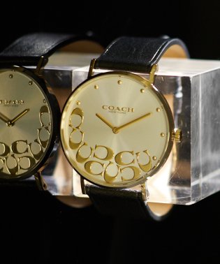 COACH/【COACH】コーチ　時計　14503801　レディース ペリー 36MM クォーツ　シルバー　ブラック革ベルト/504847871